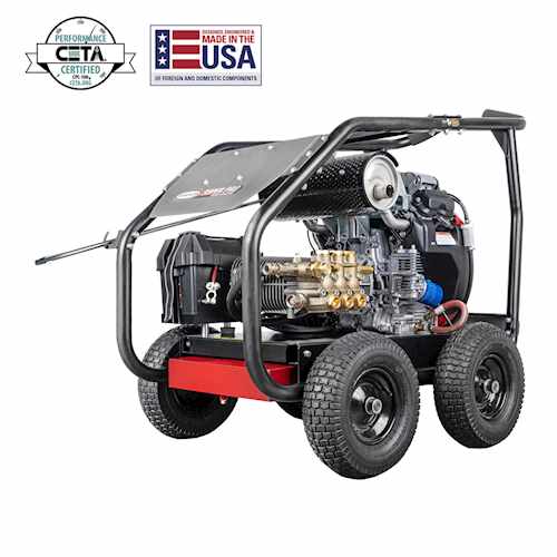Simpson 5000 PSI 5.0 GPM Gear Box Medium Roll Cage Pressure Washer Powered by Honda 65213