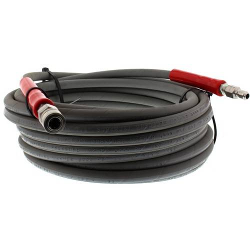 6000PSI-50 Foot-Black Pressure Washer Hose QC Installed