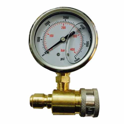 TEST GAUGE QUICK CONNECT 6000PSI 3/8 IN QC PLUG  S